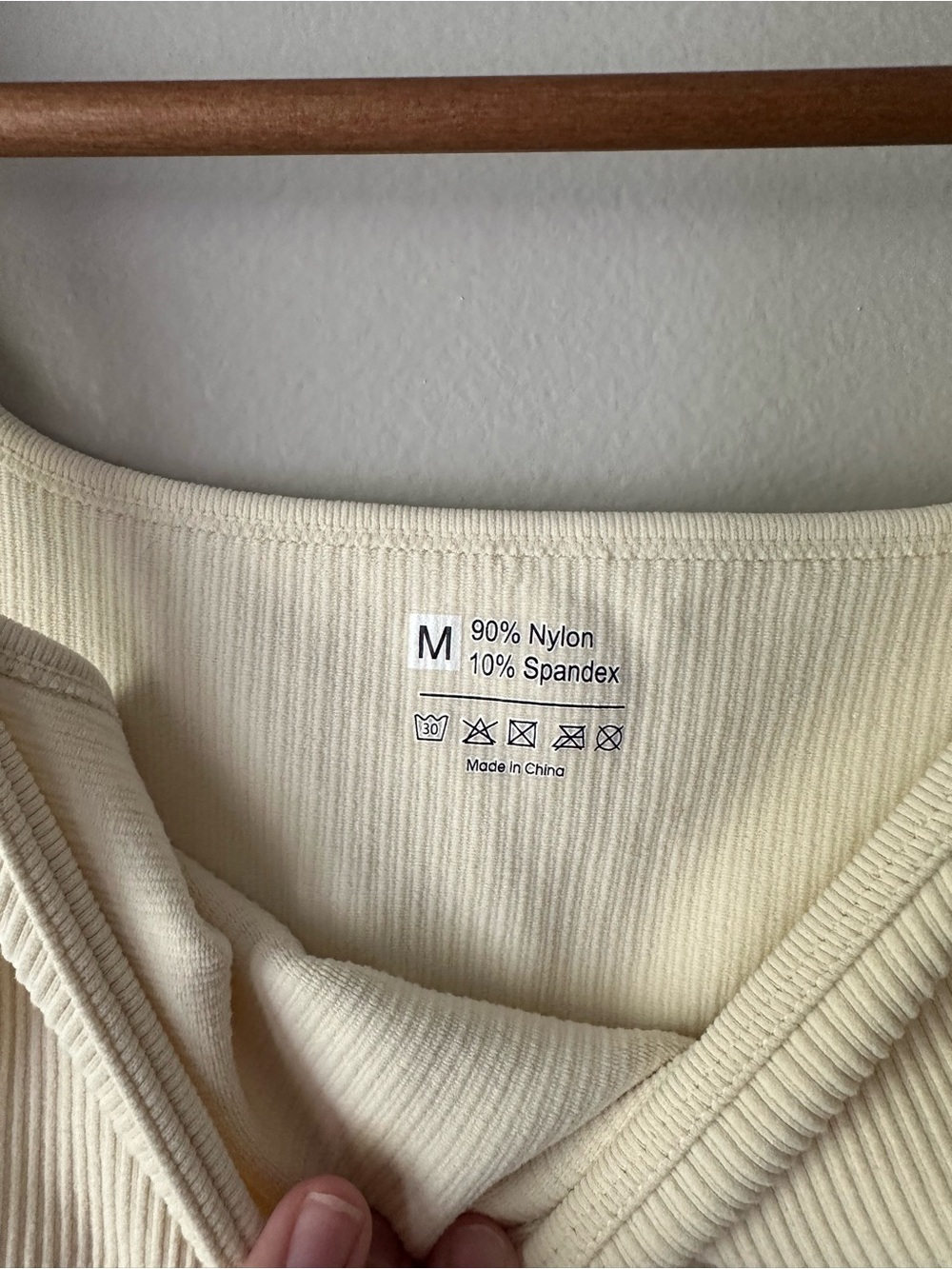 Amazon Essentials Cream Ribbed Tank Romper - Picture 3 of 4